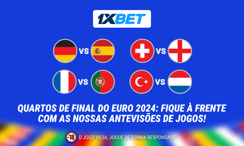 Escolha os seus favoritos nos épicos quartos de final do Euro 2024! 