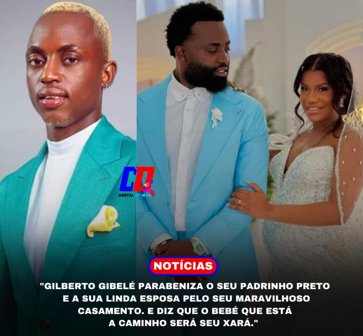 O jogador Gilberto Gibelé parabeniza o seu padrinho Preto show e a sua linda esposa pelo seu maravilhoso casamento. Diz que o bebê que está a caminho será seu xará."